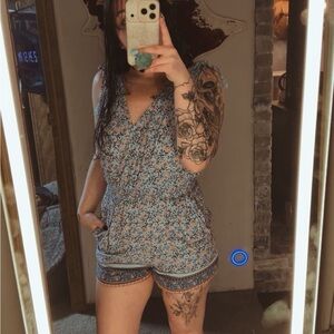 BeBop Blue Floral Patterned Dress